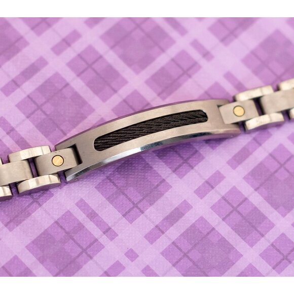 Vintage Asexual Stainless-Steel Bracelet 7 1/2 Inch - V12 - Picture 1 of 4